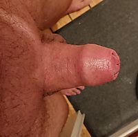 Hard dick with lots of foreskin