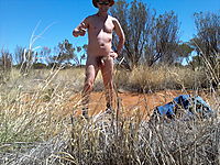 Nude in the outback.
