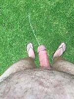 Pissing on the back lawn 2