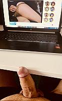 Laptop porn wanking