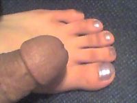 my cock on my foot